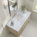 Whitewashed Oak / Carrara White - 3 Faucet Holes