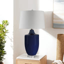 Everren Decimus 30.75" Height Table Lamp - Crackled Navy
