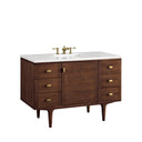 Mid-Century Walnut / White Zeus - 3 Faucet Holes