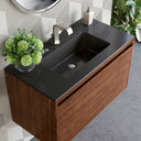 Mid-Century Walnut / Charcoal Black - 1 Faucet Hole