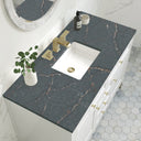 Glossy White / Parisien Bleu - 3 Faucet Holes