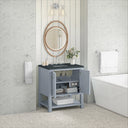 Serenity Blue / Charcoal Soapstone - 3 Faucet Holes