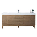Whitewashed Walnut / Glossy White - 1 Faucet Hole
