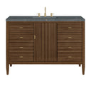 Mid-Century Walnut / Parisien Bleu - 3 Faucet Holes