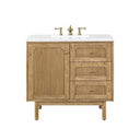 Light Natural Oak / White Zeus - 3 Faucet Holes