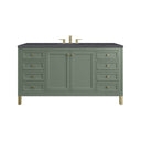 Smokey Celadon / Charcoal Soapstone - 3 Faucet Holes