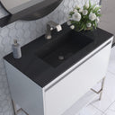 Glossy White / Brushed Nickel / Charcoal Black - 1 Faucet Hole