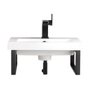 Matte black / 20" White Glossy Composite Stone Top