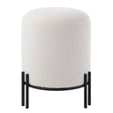 Renwil Cynthia Indoor Boucle Ottoman - Off-White