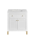 Glossy White / White Zeus - 3 Faucet Holes