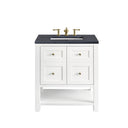 Bright White / Charcoal Soapstone - 3 Faucet Holes