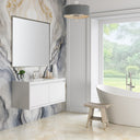 Glossy White / Glossy White - 1 Faucet Hole