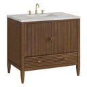 Mid-Century Walnut / Victorian Silver - 3 Faucet Holes