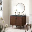 Mid-Century Walnut / Parisien Bleu - 3 Faucet Holes