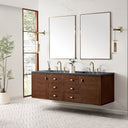 Mid-Century Walnut / Charcoal Soapstone - 3 Faucet Holes