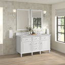 Bright White / Victorian Silver - 3 Faucet Holes
