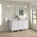 Bright White / Victorian Silver - 3 Faucet Holes