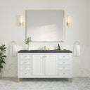 Glossy White / Charcoal Soapstone - 3 Faucet Holes