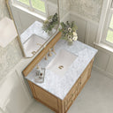 Light Natural Oak / Carrara White - 3 Faucet Holes