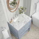Serenity Blue / Carrara White - 3 Faucet Holes
