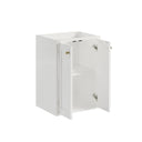 Glossy White / Champagne Brass