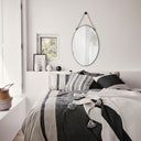 Renwil Parbuckle 42" Tall Oval Wall Mirror - Black