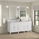 Bright White / Victorian Silver - 3 Faucet Holes