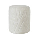 Renwil Trento Indoor Embroidered Stool - Ivory