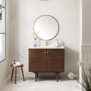 Mid-Century Walnut / White Zeus - 1 Faucet Hole
