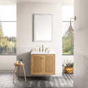 Light Natural Oak / White Zeus - 3 Faucet Holes