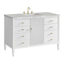 Bright White / Victorian Silver - 3 Faucet Holes