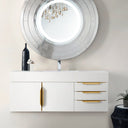 Glossy White / Radiant Gold / Glossy White - 1 Faucet Hole