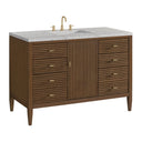Mid-Century Walnut / Eternal Jasmine Pearl - 3 Faucet Holes