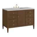 Mid-Century Walnut / Eternal Jasmine Pearl - 3 Faucet Holes