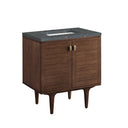 Mid-Century Walnut / Parisien Bleu - 3 Faucet Holes