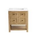 Light Natural Oak / White Zeus - 3 Faucet Holes