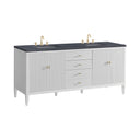 Bright White / Charcoal Soapstone - 3 Faucet Holes