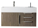 Ash Gray / Brushed Nickel / Glossy White - 1 Faucet Hole