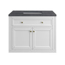 Glossy White / Charcoal Soapstone - 3 Faucet Holes