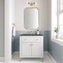 Glossy White / Parisien Bleu - 3 Faucet Holes