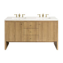 Light Natural Oak / White Zeus - 3 Faucet Holes