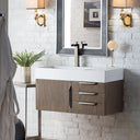 Ash Gray / Brushed Nickel / Glossy White - 1 Faucet Hole