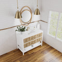 Polished White and Light Mappa Burl / White Zeus - 1 Faucet Hole