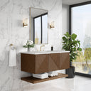 Chestnut / Eternal Jasmine Pearl - 3 Faucet Holes