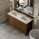 Honey Oak / Victorian Silver - 3 Faucet Holes