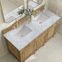 Light Natural Oak / Carrara White - 3 Faucet Holes