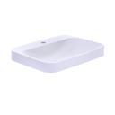 Toto Arvina Rectangular 23" Vessel Bathroom Sink with Cefiontect For Single Hole Faucets