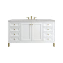 Glossy White / Victorian Silver - 3 Faucet Holes