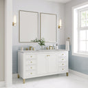 Glossy White / Victorian Silver - 3 Faucet Holes