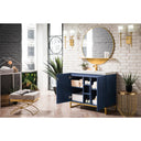 Azure Blue / White Glossy / Radiant Gold - 1 Faucet Hole